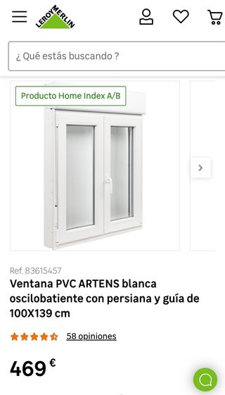 Ventana PVC nueva