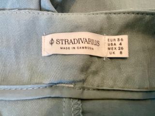 Pantalón ancho Stradiarius verde agua marina