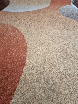 3 Alfombras  de salón beige y azul Marrón y burdeo