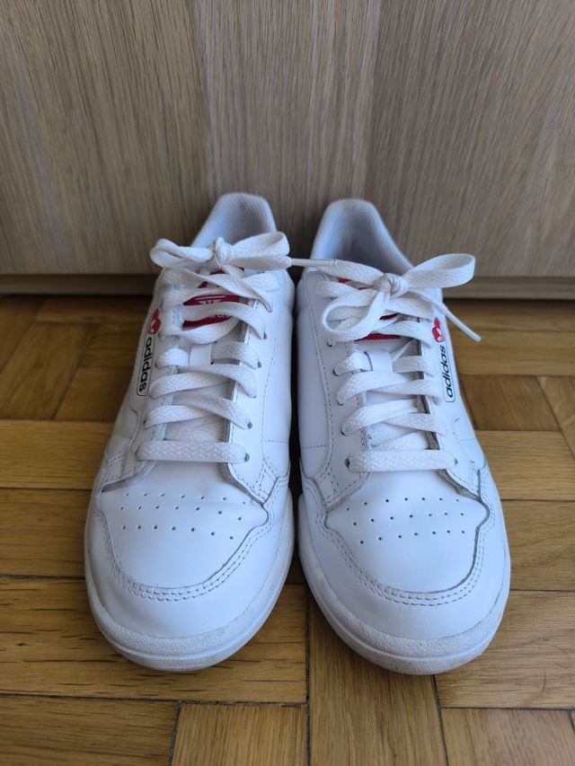 Zapatilla Adidas Continental 80 Roja y Blanca