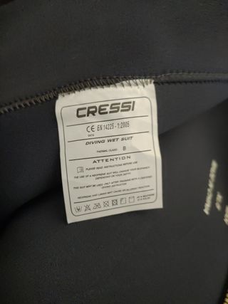 Neopreno Cressi Hombre Talla XL termal B 7mm