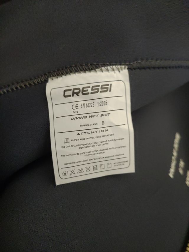 Neopreno Cressi Hombre Talla XL termal B 7mm