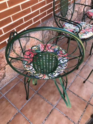 Set de 5 Sillas de Jardín Metálicas