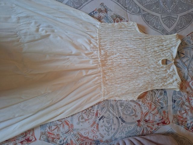 Vestido midi blanco Mango Talla XS
