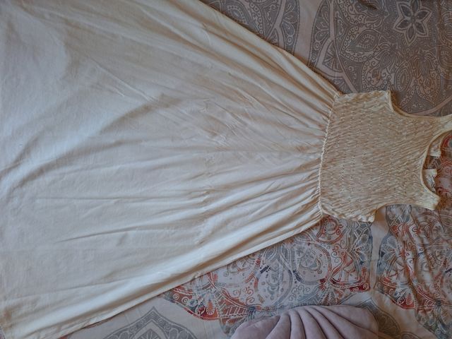 Vestido midi blanco Mango Talla XS