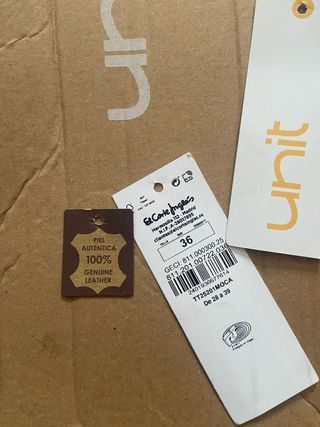 Mocasines niño piel Hipercor T36
+regalo calcetín 