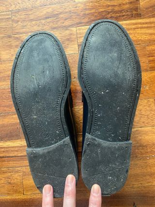 Mocasines niño piel Hipercor T36
+regalo calcetín 