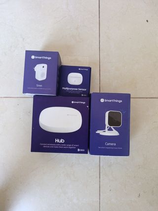 SmartThings Hub, Siren, Sensor y Cámara