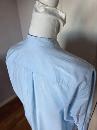 Camisa cuello mao azul