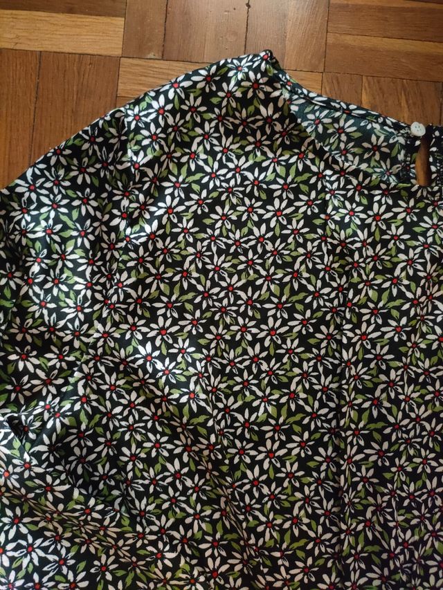 Vestido otoño fantástico verde floral