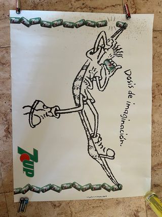 Póster 7up 1985 Dosis de imaginación