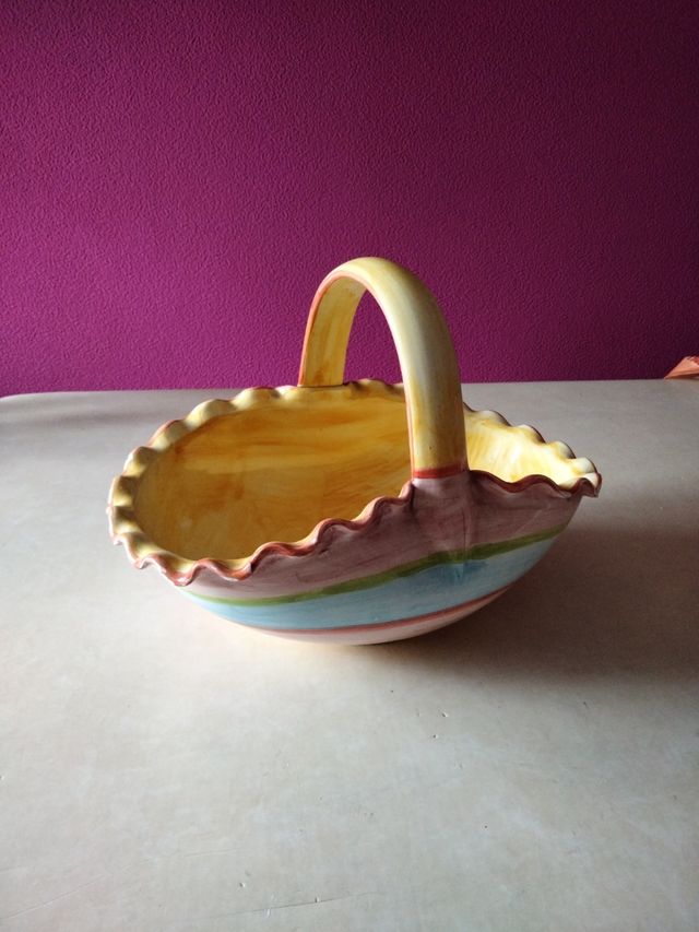 Frutero cerámica multicolor
