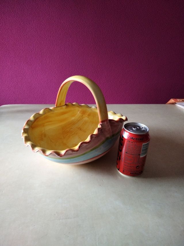 Frutero cerámica multicolor