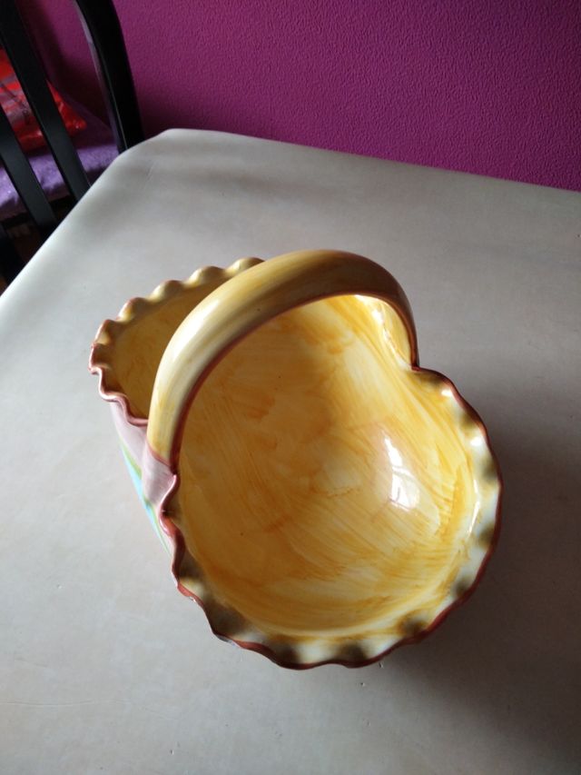 Frutero cerámica multicolor