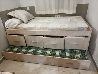 Cama nido con cajones y armario