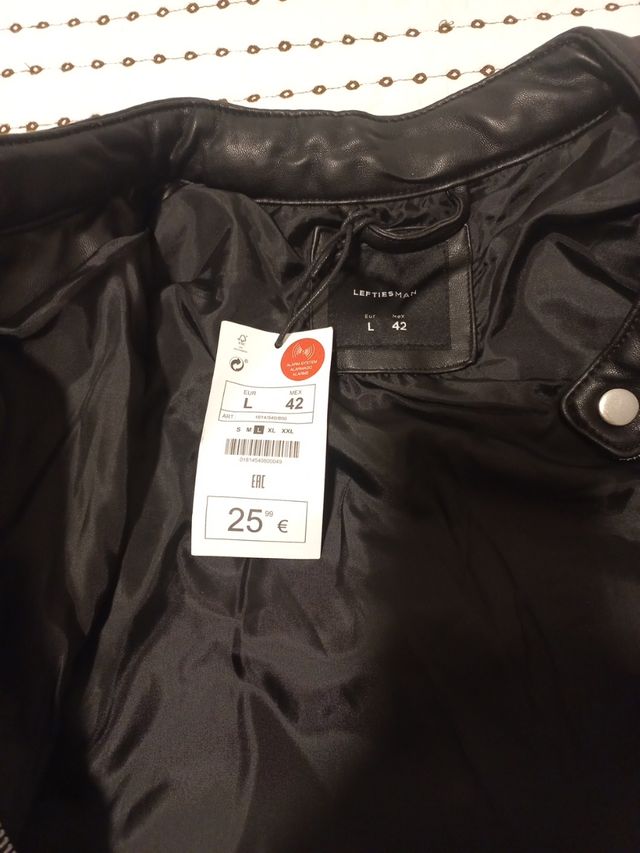 Chaqueta Cuerina Negra Talla L