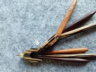 Pendientes largos de madera