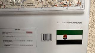 Mapa relieve Extremadura 1:300.000 IGN