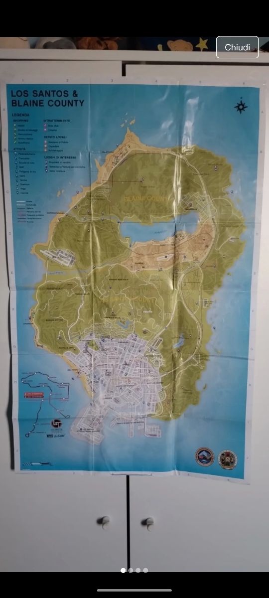 Mappa cartacea GTA 5 Rockstar Games