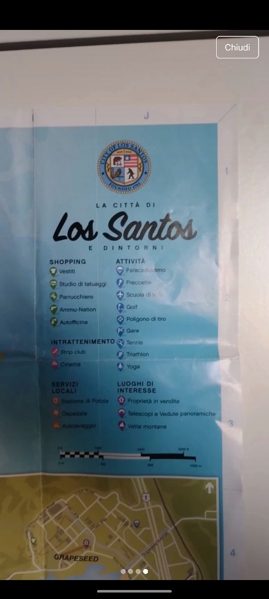 Mappa cartacea GTA 5 Rockstar Games