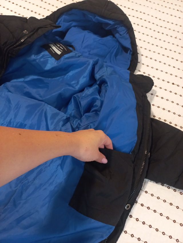 Chaqueta Abrigo Niño Talla 10-12 Años Negra