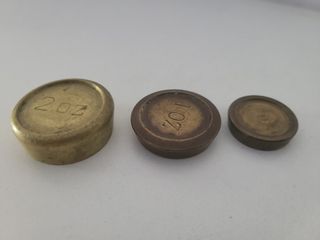 Contrapesos bronce onzas 1/2, 1 y 2