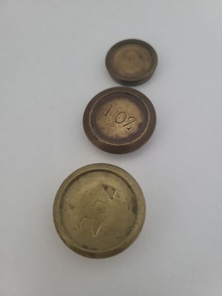 Contrapesos bronce onzas 1/2, 1 y 2