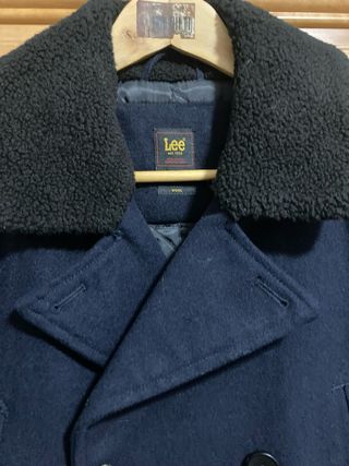Abrigo Lee de Lana Azul Marino