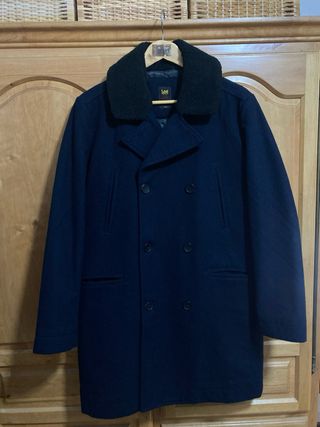Abrigo Lee de Lana Azul Marino
