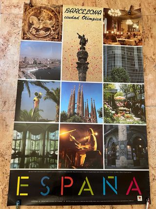 Póster Barcelona España Ciudad Olímpica