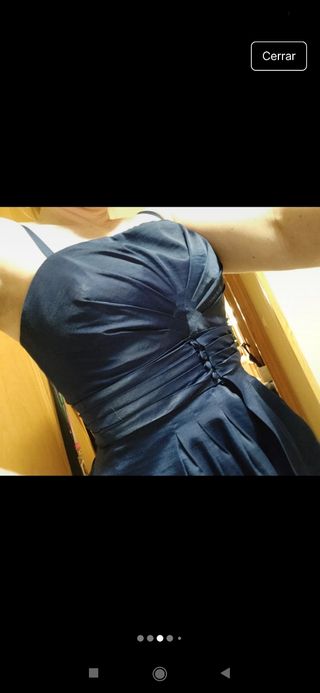 Vestido largo azul fiesta