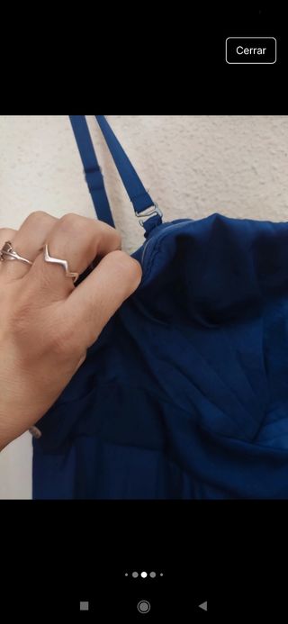 Vestido largo azul fiesta