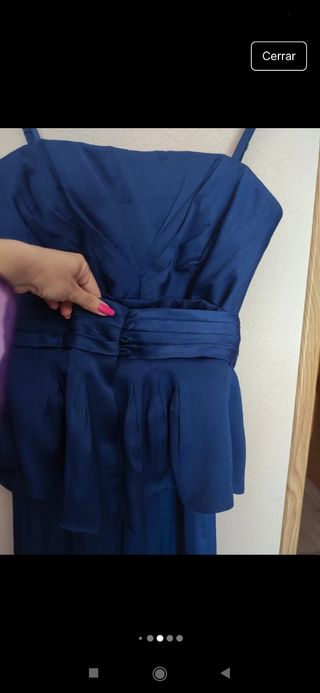 Vestido largo azul fiesta