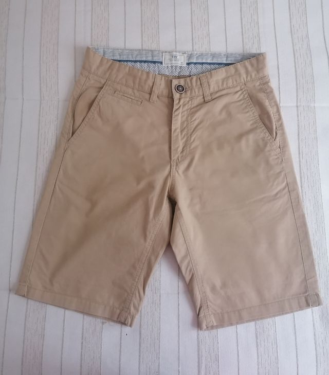 Pantalón corto chino beige