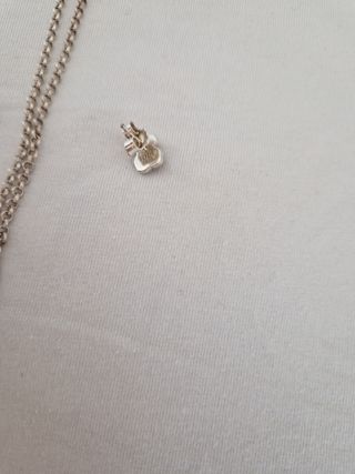 Conjunto Plata Collar y Pendientes Oso Negro