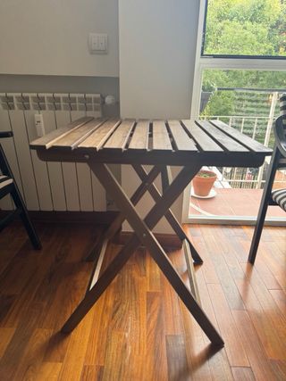 Comedor exterior madera 2 sillas y mesa