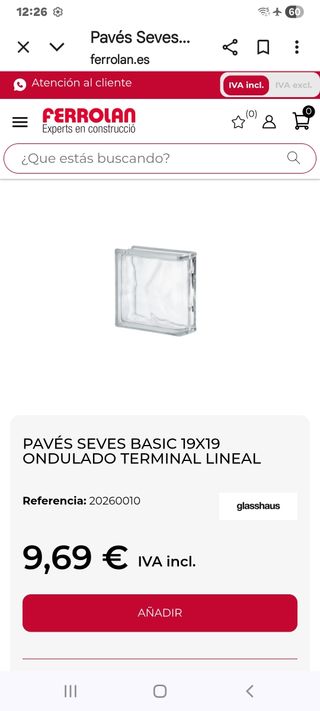 Bloques de vidrio terminal ondulado