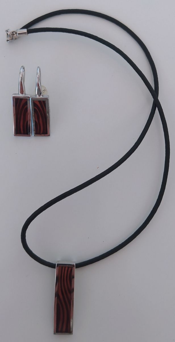 Conjunto collar y pendientes plata