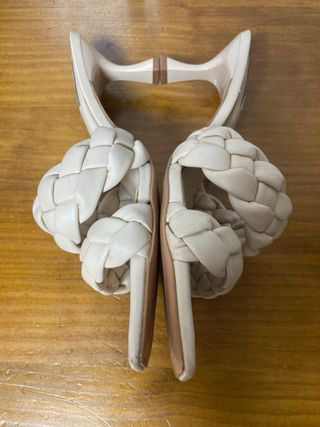 Sandalias Beige Imitación Piel