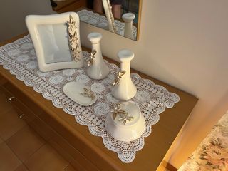Conjunto tocador vintage cerámica y porcelana