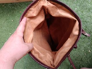 Mochila de cuero vintage marrón