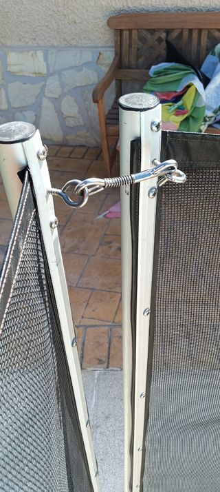 Valla Piscina Desmontable Nylon Negra