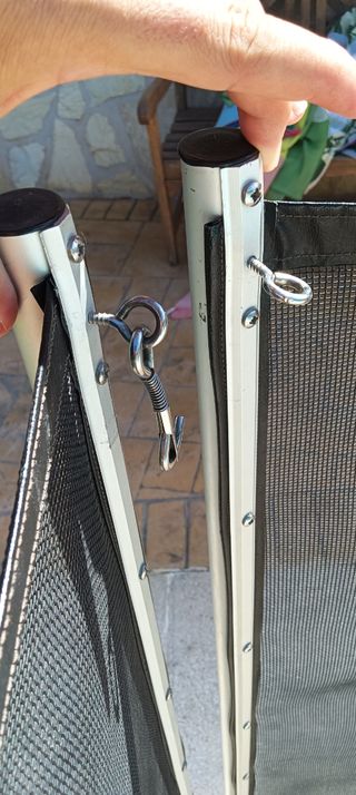 Valla Piscina Desmontable Nylon Negra