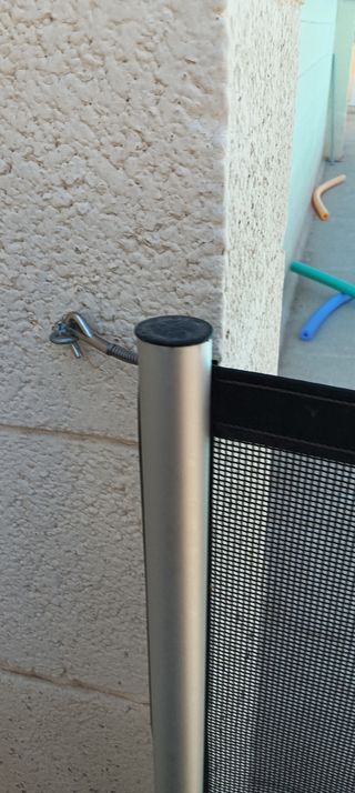 Valla Piscina Desmontable Nylon Negra