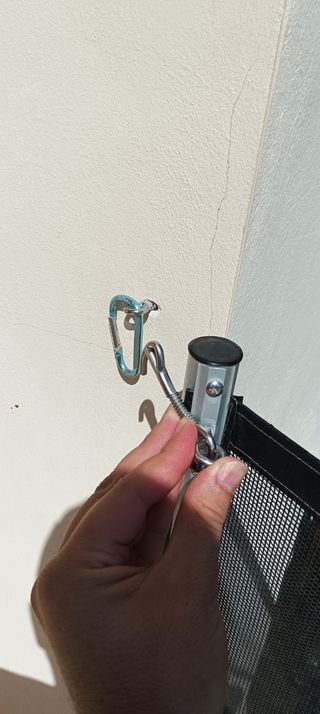 Valla Piscina Desmontable Nylon Negra