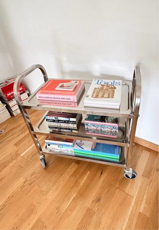 Camarera 3 niveles acero inoxidable con ruedas