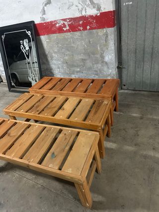 Bancos de madera 1.20m x 40cm x 49cm a 60 cada