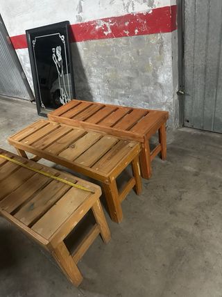 Bancos de madera 1.20m x 40cm x 49cm a 60 cada