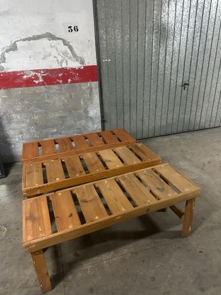 Bancos de madera 1.20m x 40cm x 49cm a 60 cada