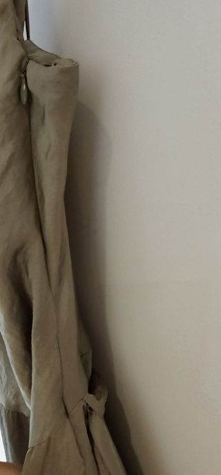 Conjunto vestido azul y mono verde